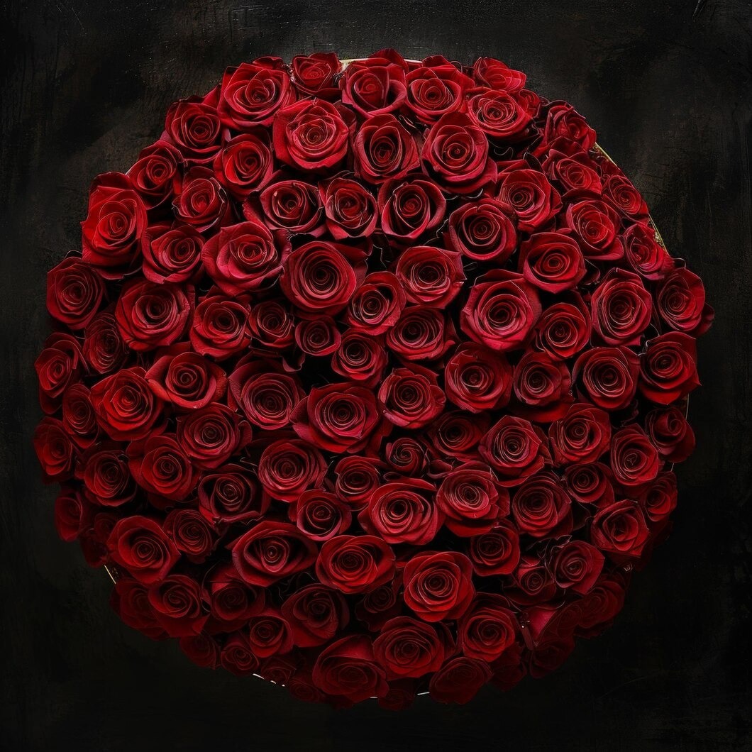 100 Luxury Red Roses - Image 2